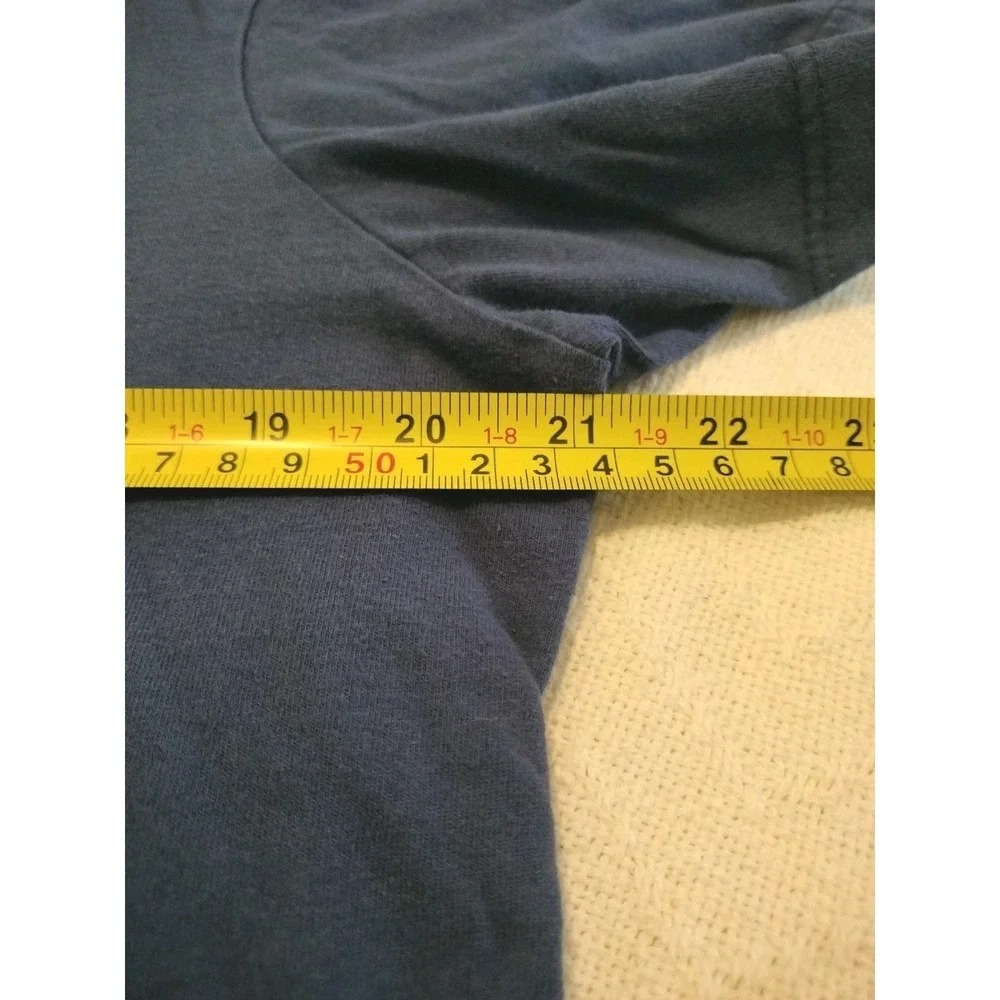 True Religion Exclamation Pocket Tee Blue Men's XL Fits Slim L / M 21.5x26.5